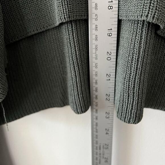 Wilfred Sweater Womens Large Green Knit Open Arm Ties Aritiza Crop - Picture 2 of 13